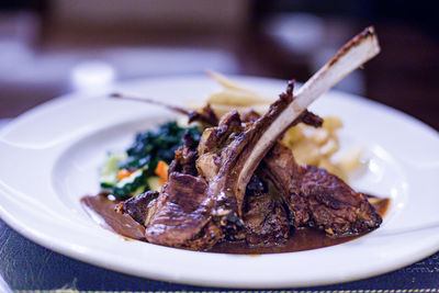 Close-up of food in plate