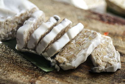 Close-up of bread on table