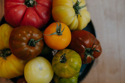 Close-up of tomatoes on table