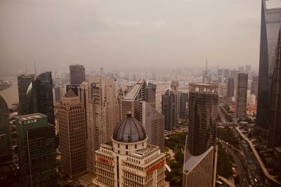 Aerial view of buildings in city