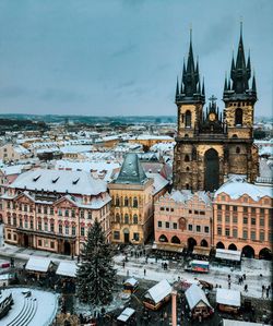 A snowy christmas in prague.