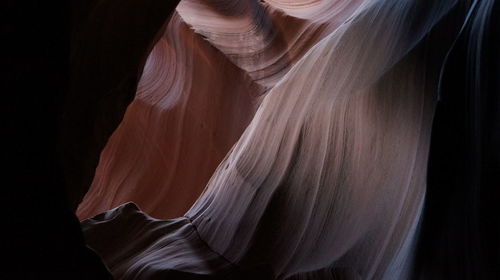 High angle view of desert in cave