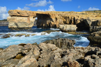 Rock formations at seaside