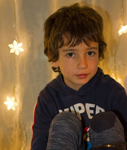 Portrait of boy looking away