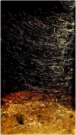 Illuminated lights at night