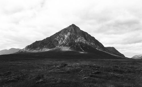 Scenic view of mountain against sky