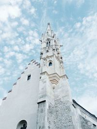 Low angle view of clarissine church against sky