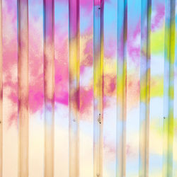 Full frame shot of multi colored glass