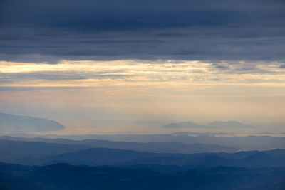 Scenic view of cloudscape against sky during sunset