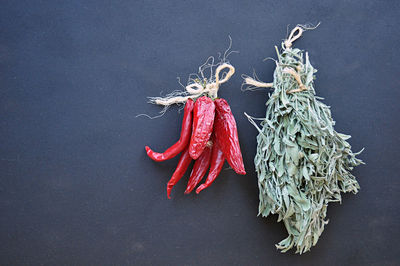 Close-up of red chili peppers