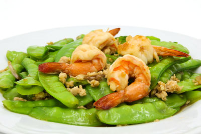 Close-up of salad served in plate