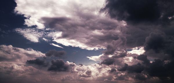 Low angle view of cloudy sky