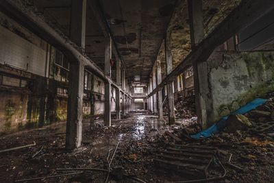 Interior of abandoned building