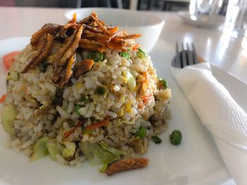 Close-up of food on plate