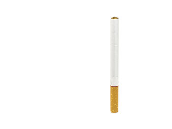 Close-up of cigarette against white background