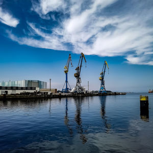 Boats in harbor