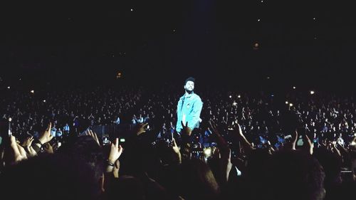 Crowd at music concert