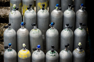 Close-up of bottles