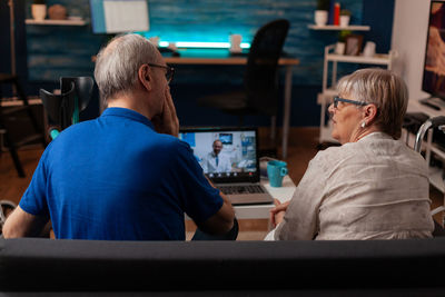 People working on table