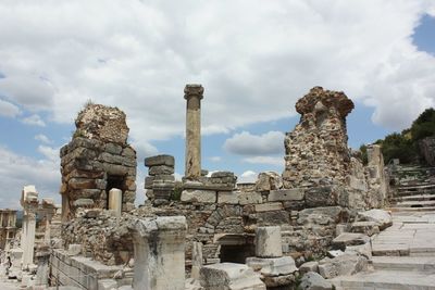 Old ruins against cloudy sky