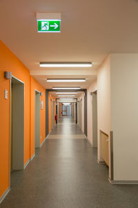 Empty corridor of building