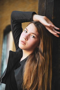 Portrait of beautiful young woman