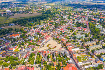 High angle view of cityscape