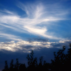 Low angle view of cloudy sky
