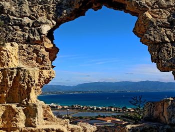 Scenic view of sea against sky in cagliari 