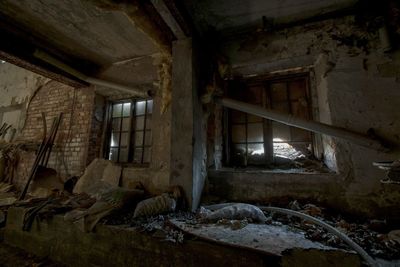 Interior of abandoned building