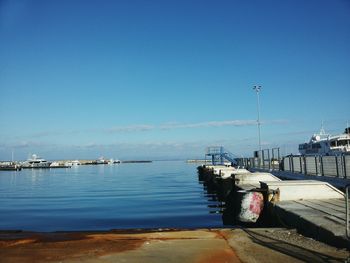 Boats in calm sea