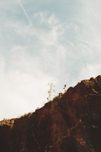 Low angle view of mountain against sky