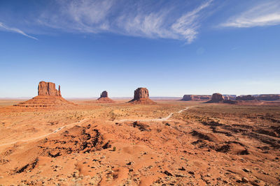 Scenic view of desert against sky