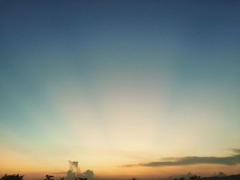 Low angle view of sky at sunset