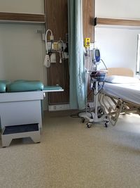 Interior of hospital bedroom