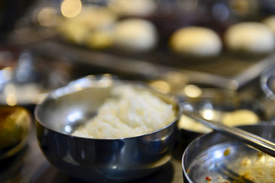 Close-up of food in kitchen