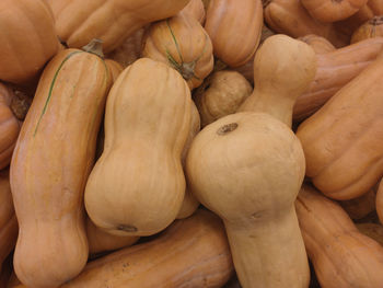 High angle view of pumpkins for sale at market stall