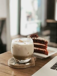 Close-up of cake on table