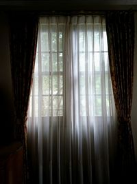 Close-up of curtain at home