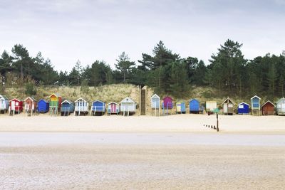 Chairs on sandy beach