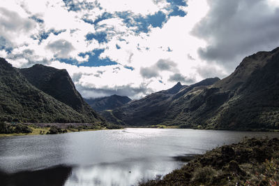 Scenic view of andes mountains against sky