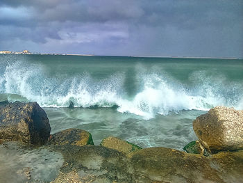 Scenic view of sea against sky