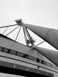 Low angle view of man against clear sky