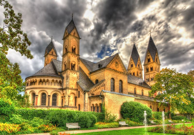 Low angle view of historical building against sky