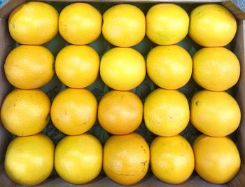 Full frame shot of oranges in market