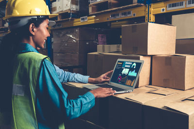 Man working on laptop