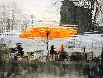 Reflection of buildings in water