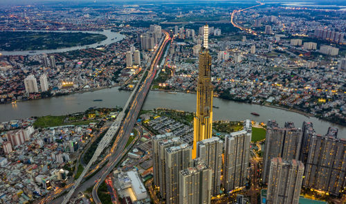 Aerial view of a city