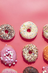 Close-up of donuts