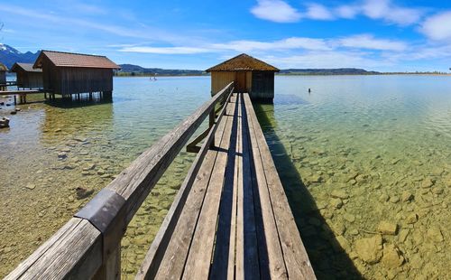 Pier over sea against sky